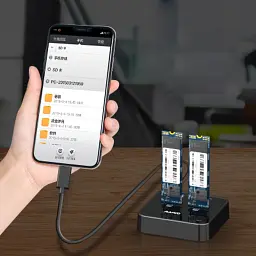 Док-станція для накопичувачів Maiwo 2*SATA M.2 SSD Key B/B+M USB 3.1 Gen1 Type-C (K3016SG1) - мініатюра 5