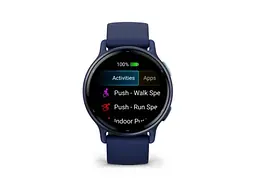 Смарт-годинник Garmin vivoactive 5 Metallic Navy Aluminum Bezel with Navy Case and Silicone Band (010-02862-12) - мініатюра 4