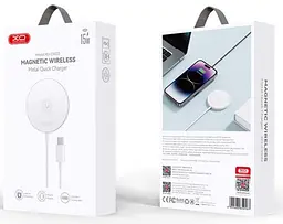 БЗП XO CX022 Magnetic Wireless 15W 1.2m Білий - мініатюра 3