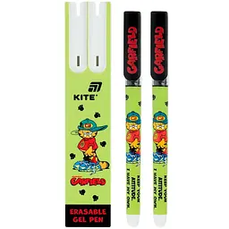 Ручка гелева Kite Garfield пиши-стирай у пеналі синя 2 шт. (GF26-069) - мініатюра 2