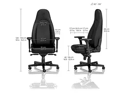 Крісло геймерське Noblechairs Icon Gaming Black Edition (NBL-ICN-PU-BED) - мініатюра 9