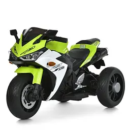 Детский электрический мотоцикл Bambi Racer 12V одноместный до 30 кг Зеленый (DE-169-E-1003)
