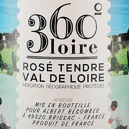 Вино Loire Proprietes 360 Val De Loire Rose, рожеве, напівсолодке, 11,5%, 0,75 л - мініатюра 3