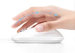 Мишка XiaomiJessis J1 Fingerprint Identification Mouse USB White J1W - мініатюра 4