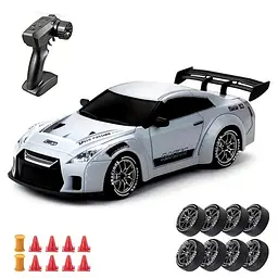 Машинка для дрифта на радіокеруванні Nissan GT-R S815 1:24 4WD з LED-підсвіткою (Сірий) - мініатюра 2