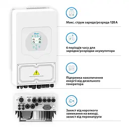 Інвертор Deye SUN-5K-SG03LP1-EU 5kW, 1Ф, 48V 44-00116 5000 Вт (44-00116) - мініатюра 5