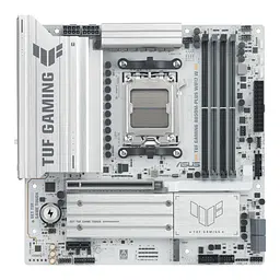 Материнcька плата TUF GAMING B850M-PLUS WIFI7 W sAM5 B850 4xDDR5 M.2 HDMI DP Wi-Fi BT mATX біли Asus teh0018981 - мініатюра 2