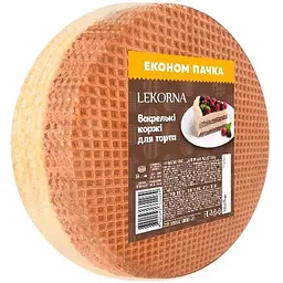 Вафельні коржі Lekorna для торта з додаванням какао 14 шт. 140 г 