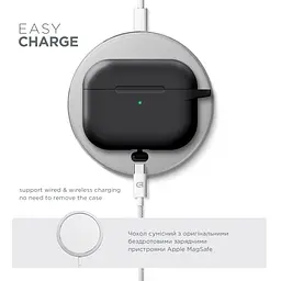 Силіконовий чохол для навушників Apple AirPods Pro 2 2022, Hang Case, чорний, ультратонкий захисний кейс товщиною 2 мм, захист від подряпин, пилу та ударів, компактний, з карабіном для кріплення, ArmorStandart (ARM68601) - мініатюра 7