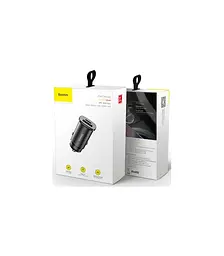 АЗП Baseus Square metal A + C 30W PPS Car Charger ( PD3.0, QC4.0 +, SCP, AFC ) Black