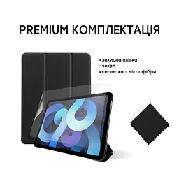 Чехол AIRON Premium SOFT для iPad Air 4/5-го поколения 10,9" 2020/2022 с защитной пленкой и салфеткой Black - мініатюра 8