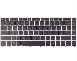 Клавіатура для ноутбука HP ProBook 5330m, чорна, сірий фрейм