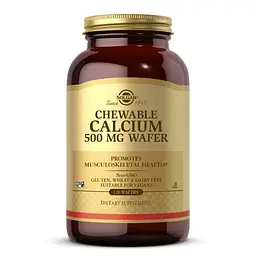 Вітаміни та мінерали Solgar Chewable Calcium 500 mg, 120 жувальних таблеток