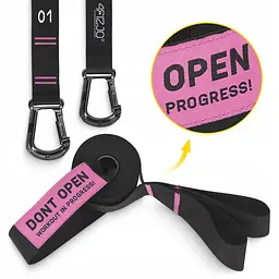 Гімнастичні кільця 4FIZJO з ABS пластику, регульовані Black/Pink (P-5905973406116) - мініатюра 14