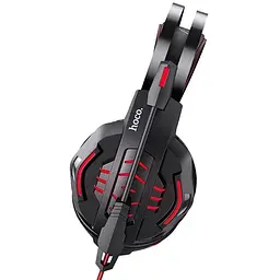 Навушники Hoco gaming Cool tour headphones LED W102 чорно-червоні - мініатюра 3
