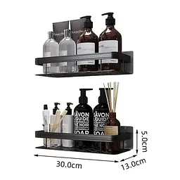 Полиця у ванну (30х13х5, 5 см) STORAGE RACK AND197, настінна / органайзер для ванної кімнати на стіну - мініатюра 2