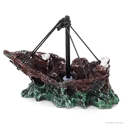 Декорація затонулий корабель Aqua Nova 12x5,5x10 см (AN664) - мініатюра 4