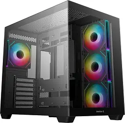 Корпус Deepcool CG530 4F без БЖ ITX/Micro-ATX/ATX,чорний.,2×3.5,2+1*2.5″; 440х285х399мм, (R-CG530-BKADA4-G-1)