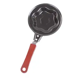 Форма для приготування оладок, млинців, омлету, яєчні Квітка, Kitchen Master Чорний 81928