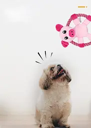 М’яка іграшка для собак з канатом Derby Squeaky&Funny Animal - мініатюра 3