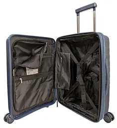 Валіза маленька Airtex 253 S з розширенням Поліпропілен TSA 37 л Темно-синій - мініатюра 3
