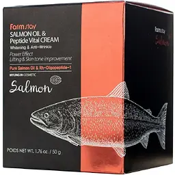 Крем для обличчя FarmStay Salmon Oil & Peptide Vital Cream 50 г - мініатюра 5