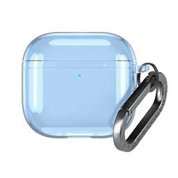 Чохол для навушників Apple AirPods 4, синій, Air, термополіуретан (TPU), протиударний, захист від подряпин, пилу і ударів, футляр з карабіном для кріплення, точні вирізи для доступу до роз"ємів, ArmorStandart (ARM82615)