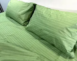 Постільна білизна LARA бязь-страйп Light Green d11267d двоспальна - мініатюра 2