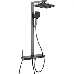 Душова система з термостатом Mixxus Premium Next-009-J 4 режими graphite MI6544, Графіт