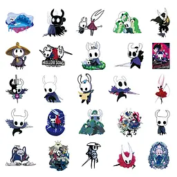 Стікерпак Порожній лицар Шовкова пісня Набір наклейок GeekLand Hollow Knight Silksong 50 штук - мініатюра 3