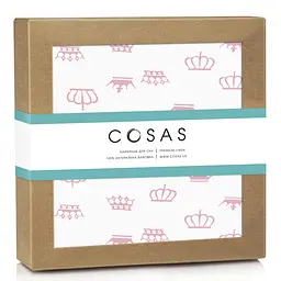 Пелюшка багаторазова Cosas непромокаюча Rose Crown 70х120 см, рожева