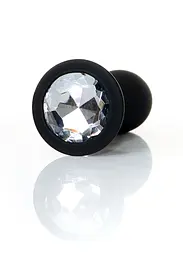 Анальна пробка силіконова Jewellery Plug Clear - M Boss Series 64-00153 100353 - мініатюра 2