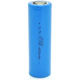 Акумулятор 21700 4000mAh, 3.7V, Blue, FlatTop Vipow (ICR21700-4000mAhFT / 31078)