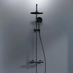 Душова система з термостатом Damixa Option black DX218091300, Чорний матовий - мініатюра 3