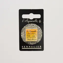 Акварельна фарба Sennelier, полукювета, S4, Кадмій жовтий глибокий (Cadmium Yellow Deep)