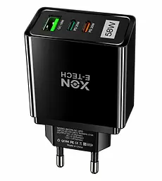 Зарядний пристрій XON PowerCharge 58W (PD20) USB Type-C (PCWA058020A1С2B 6068) Чорний