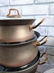 Набір посуду O.M.S. Collection 3044 IND bronze 7 предметів - мініатюра 3