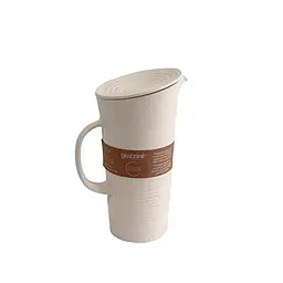 Глечик з кришкою Guzzini Tierra 181701156 1.8 л молочно-белый - мініатюра 2