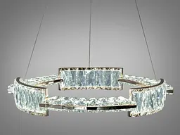 LED люстра підвісна золото 70 Вт пульт 12 м² - мініатюра 2