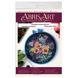 Набір для вишивання хрестиком "Акварельна віола" Abris Art AHM-041 з п'яльцями - мініатюра 2