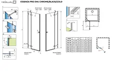 Душові двері Radaway Essenza Pro DWJ 80 см 10099080-01-01R - мініатюра 2