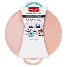 Кришка для посуду силіконова універсальна діаметром 28 см, рожевий TS Kitchen HP34541L - мініатюра 5