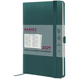 Щотижневик Axent 2027 Partner Strong 125x195 мм малахітовий (8505-27-31-A)