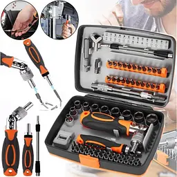 Набір викруток із тріскачкою Torx Ratchet 68 в 1/Рожевий комплект інструментів із храповим механізмом