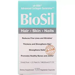 Активатор коллагену Natural Factors BioSil 120 вегетаріанських капсул