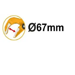 Ключ трубний Ingco 45° 2" (HPW04023) - мініатюра 3