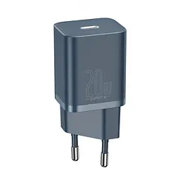 Мережевий зарядний пристрій Baseus Super Silicone PD Charger 20W Type-C синій(30696 blue)