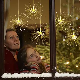 Світлодіодна гірлянда Феєрверк Firework автономна 120LED, довжина нитки 16см з пультом - мініатюра 5