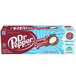 Напій Dr Pepper Creamy Coconut Soda 335 мл (пом'ята баночка) - мініатюра 4