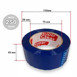 Скотч пакувальний Super Clear синій 150 м 45 мкм (65215483180) - мініатюра 2